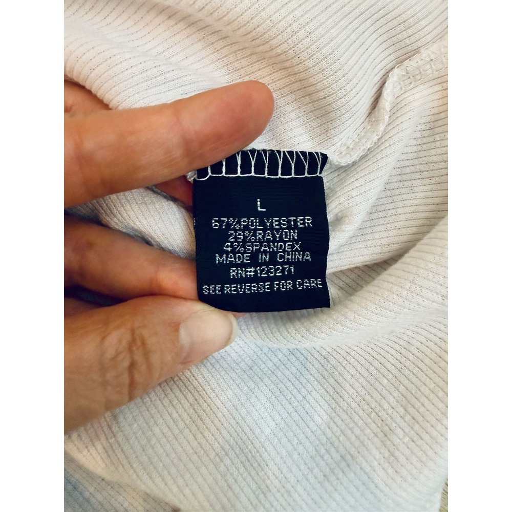 Harper & Ivy Manhattan NYC Athletic Division Ribbed Baby Tee Girls Large - Picture 6 of 8